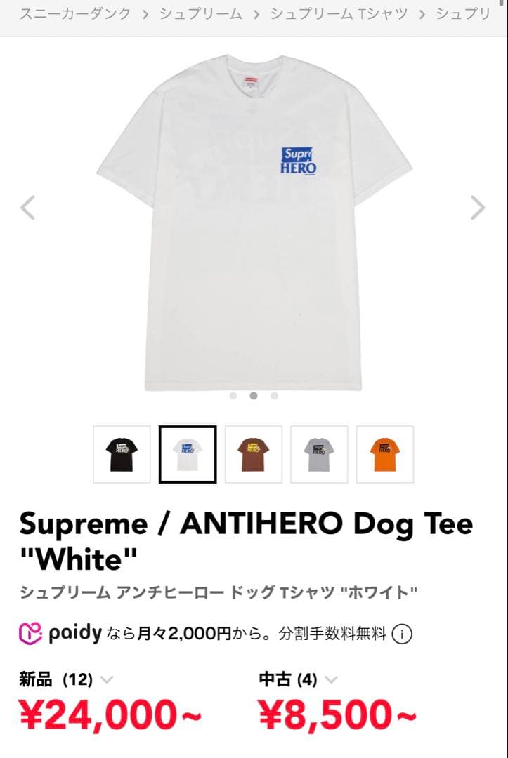 SUPREME ANTIHERO Tシャツ