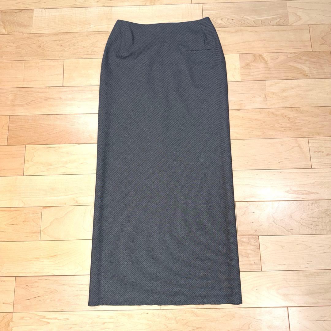 美品 90年代Yohji Yamamoto グレー ストライプ タイトスカート