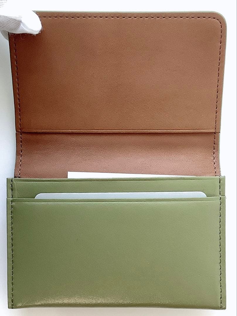 新品★マーガレットハウエル★ベンジャミン名刺入れカードケース★オリーブグリーン