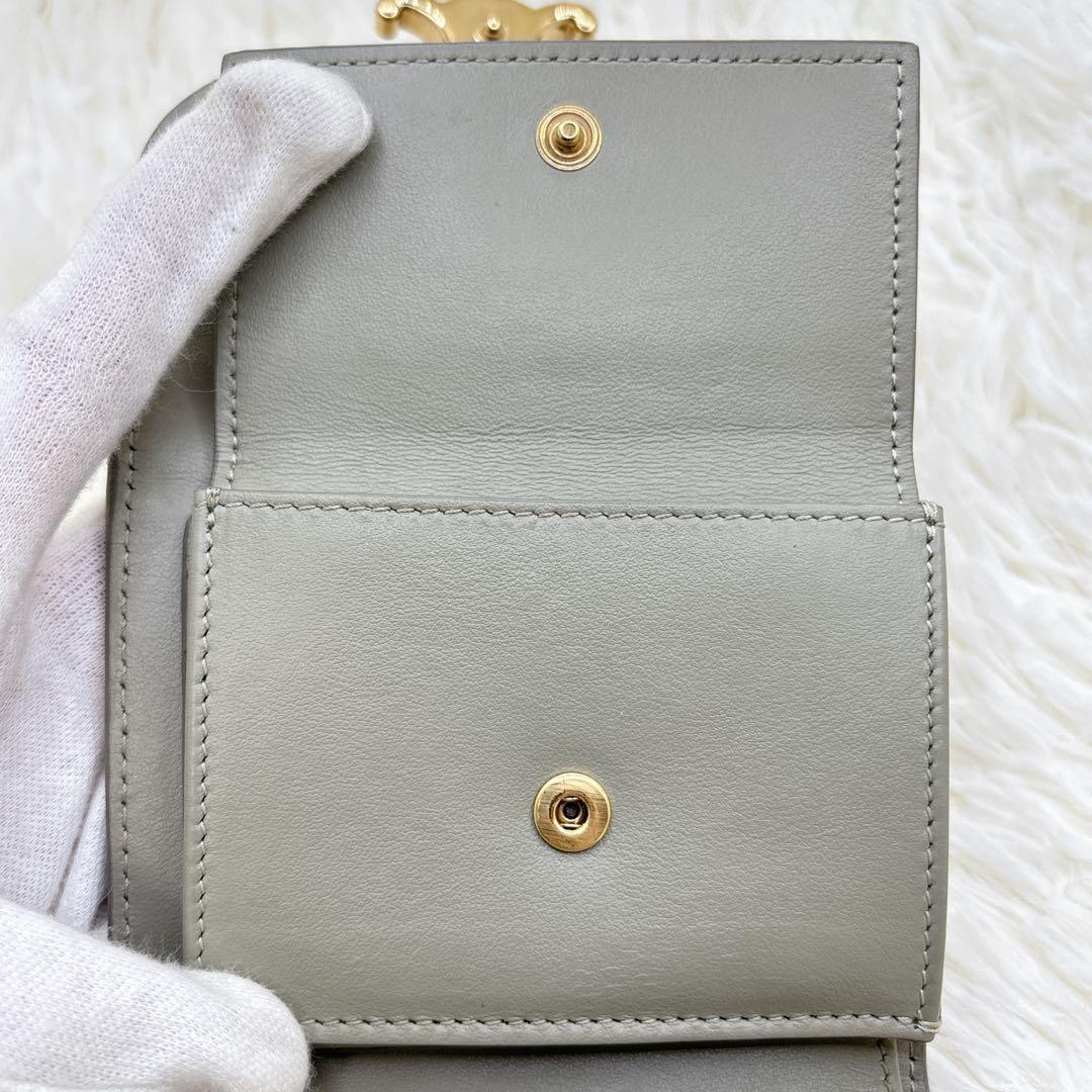 CELINE トリオンフ スモールフラップウォレット 三つ折り カーキ