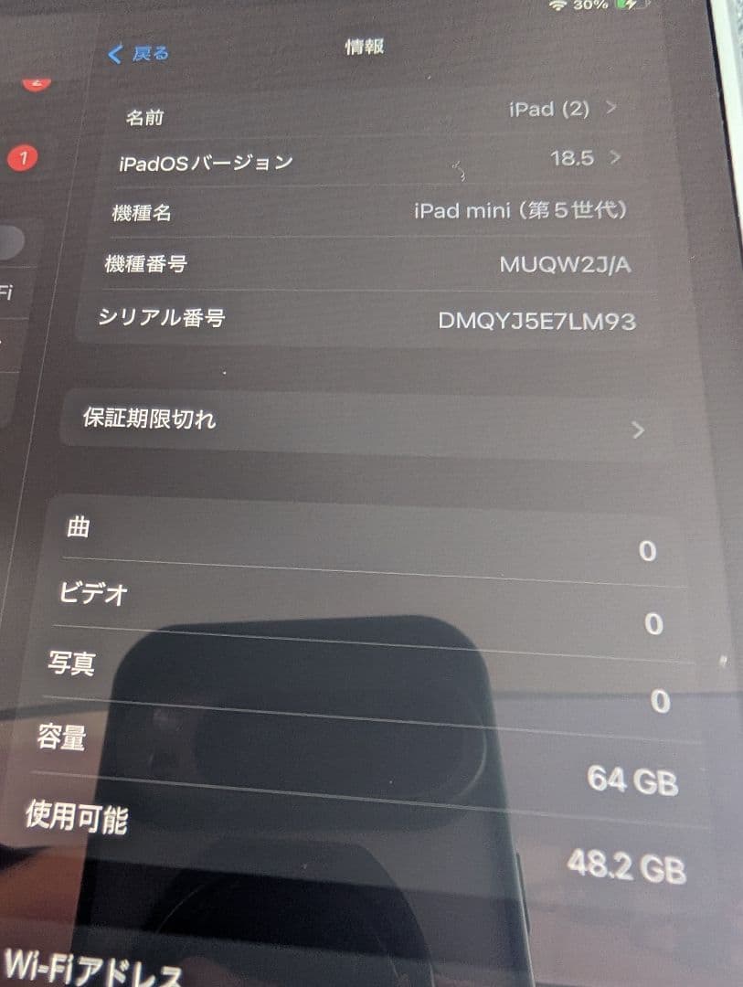 Apple iPadmini5 スペースグレー 本体