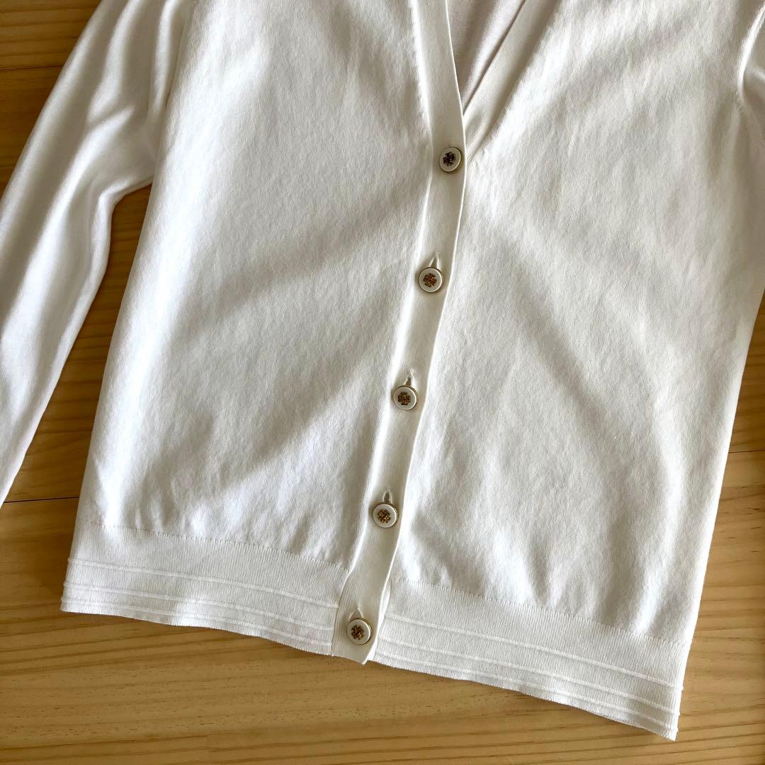 美品 TORY BURCH ロゴボタン カーディガン XS JP:S~M位