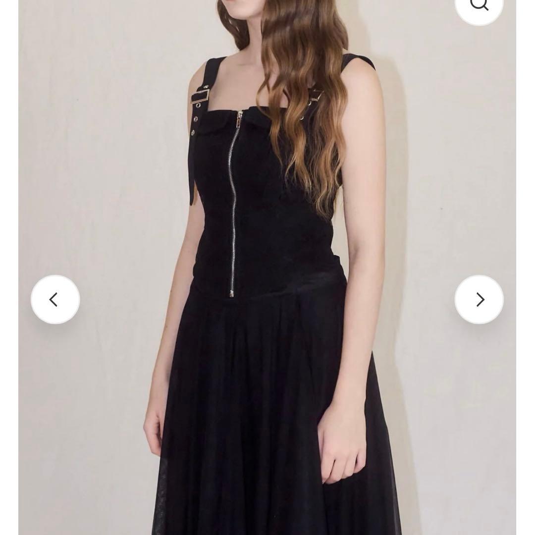 トップス YILON CORSET LACE CAMI BLACK