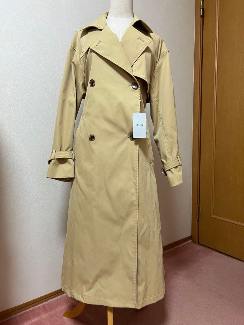 SLOBE IENA コットンライクウォッシャブルトレンチコート38