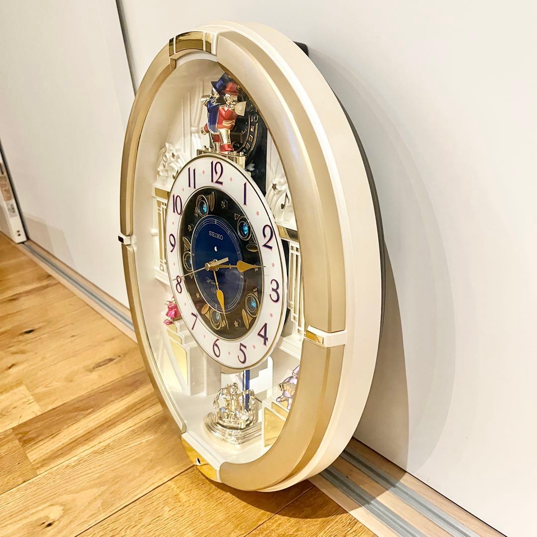 【美品】SEIKO 電波クロック　電波時計　掛時計　からくり時計　BC181G