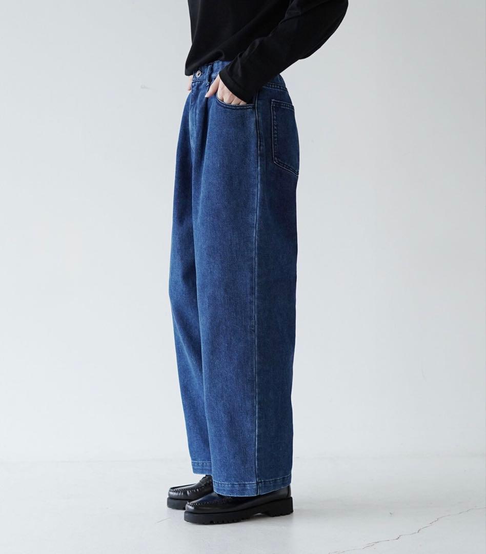DANTON イージータックパンツ デニムパンツ ダントン ライトインディゴ