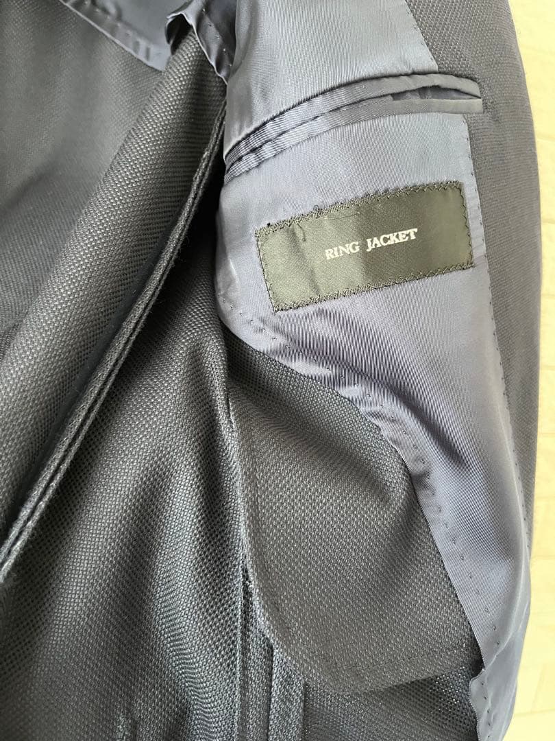 【美品】RING JACKET ネイビー テーラードジャケット