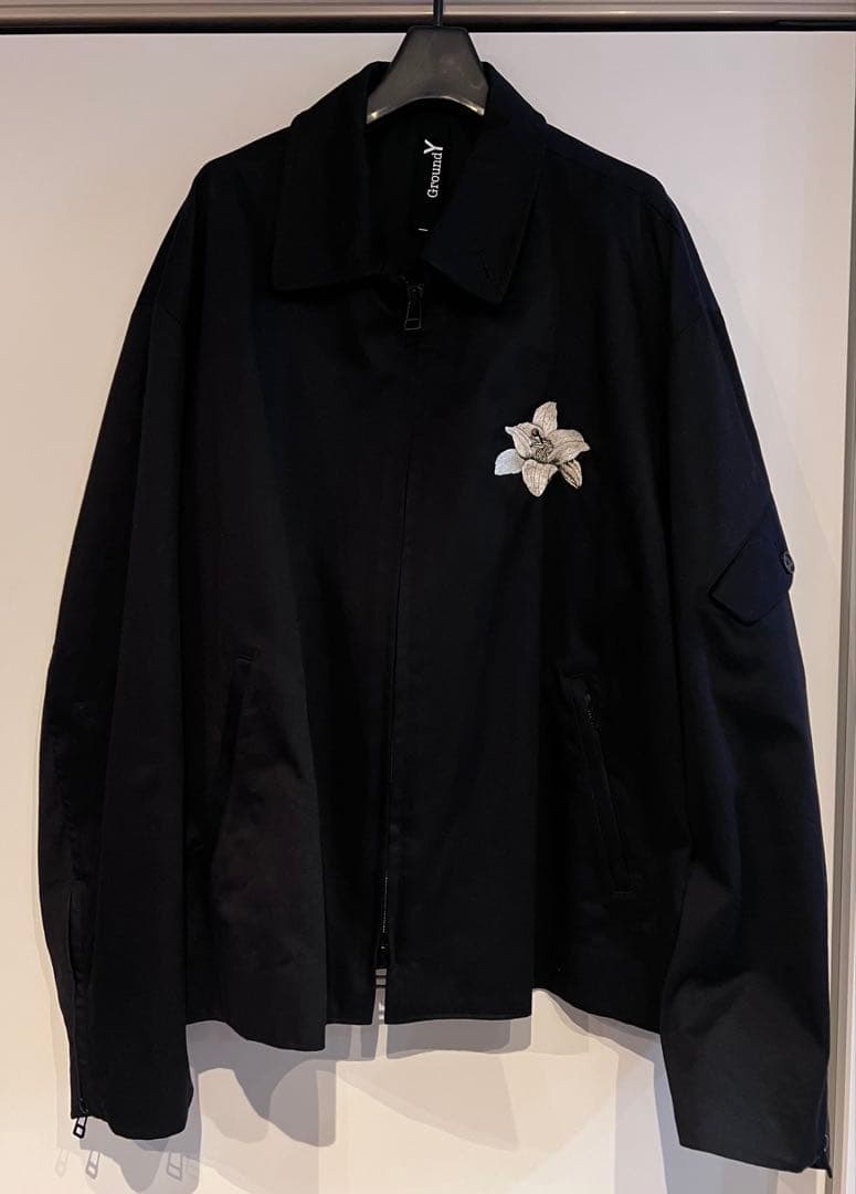 ヨウジヤマモトGround Y 25awウィップコード百合刺繍 スーベニアJKT
