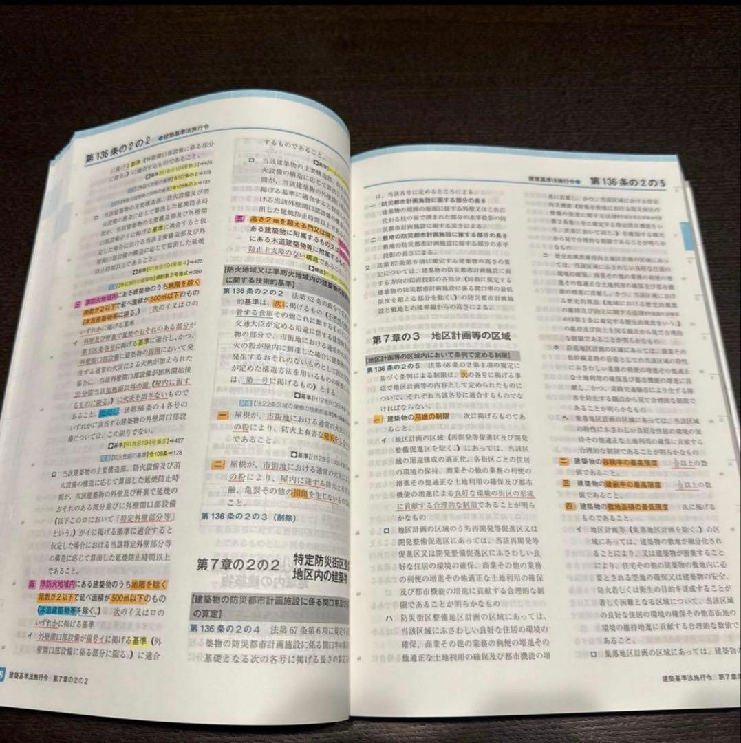 2026年版　建築基準法法令集　TAC 一級建築士用線引き済み