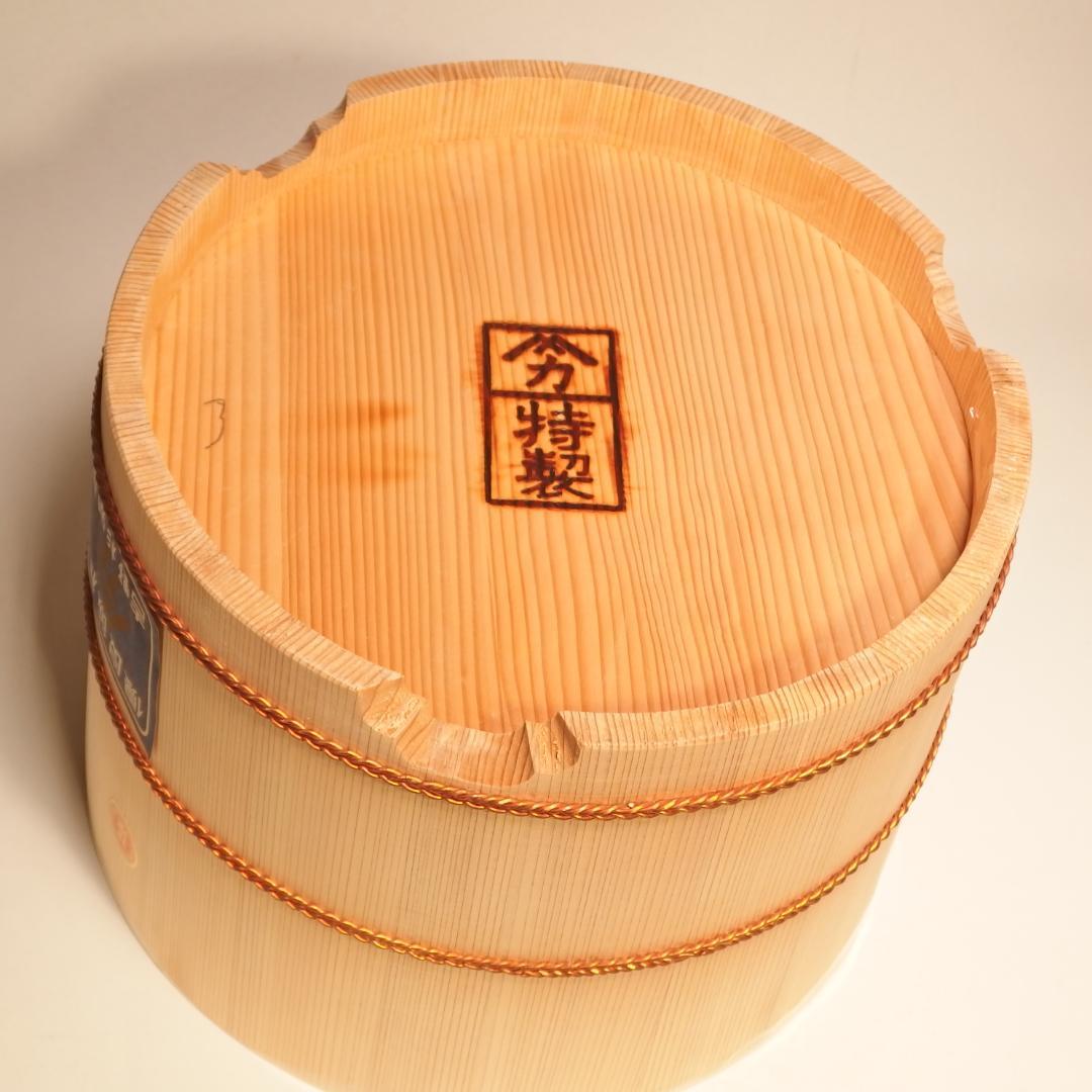 木製おひつ 約一升 日本製 吉野杉別製 特選 飯櫃 のせ蓋型 直径 約28cm