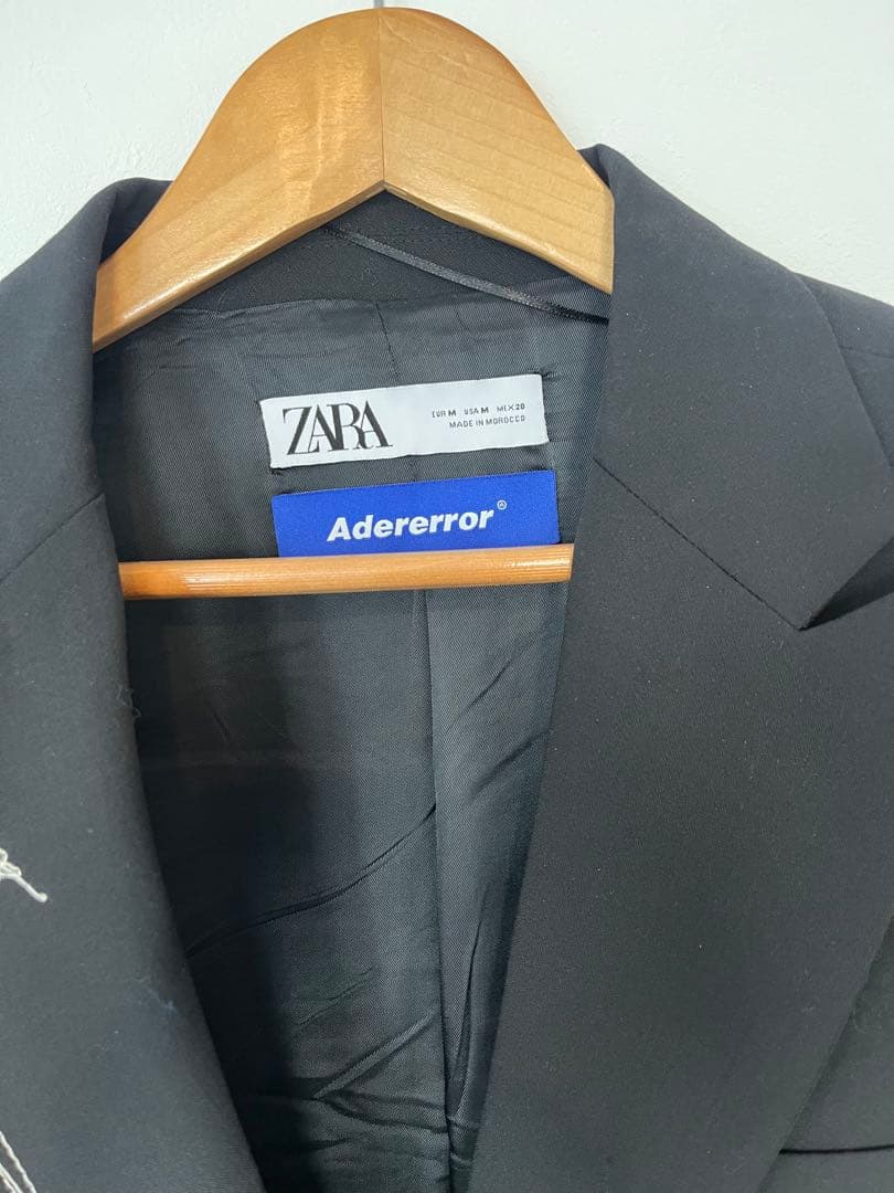 ader error x ZARA コラボ ダークグレー テーラードジャケット