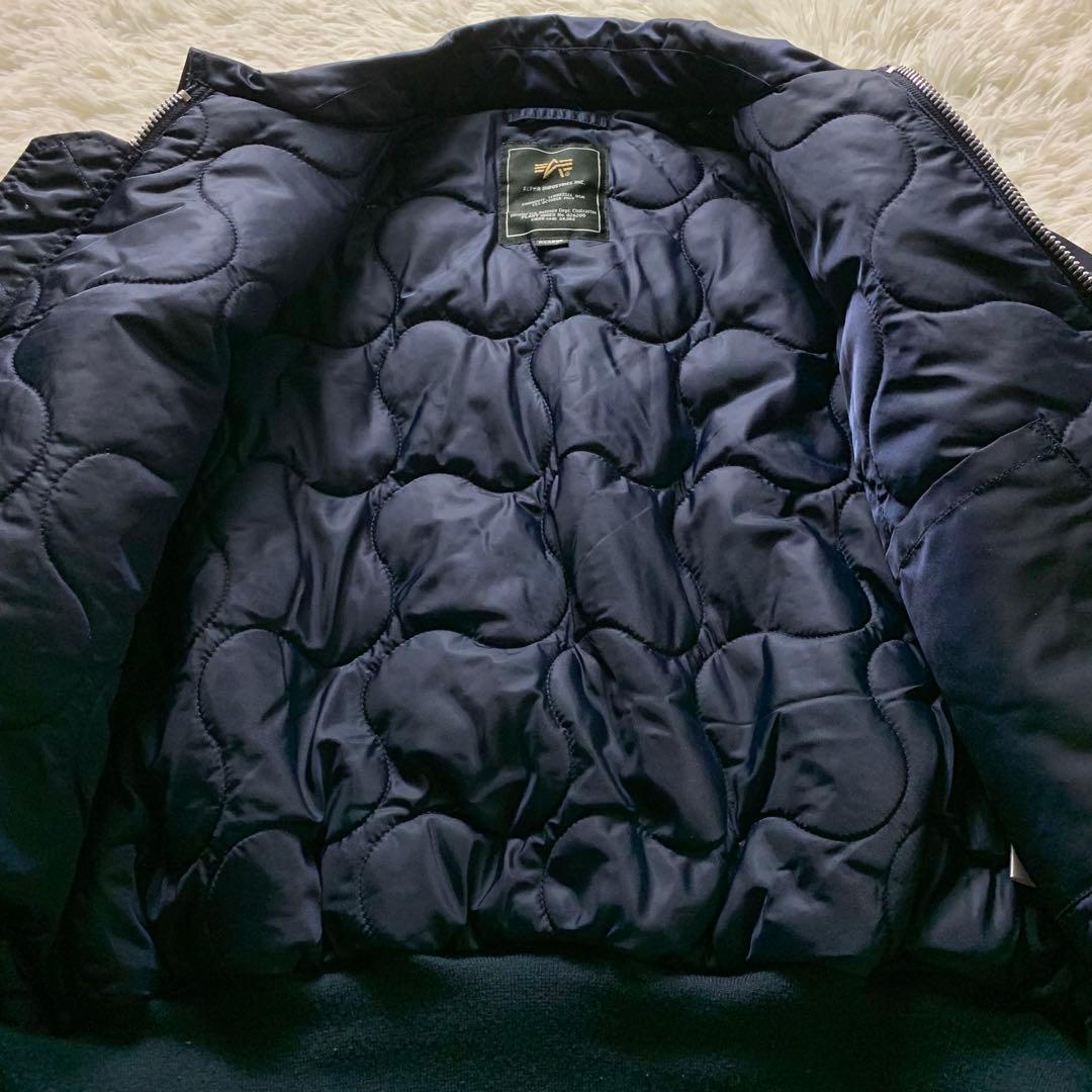 美品■アルファインダストリース フライトジャケット CWU-45ネイビー XL