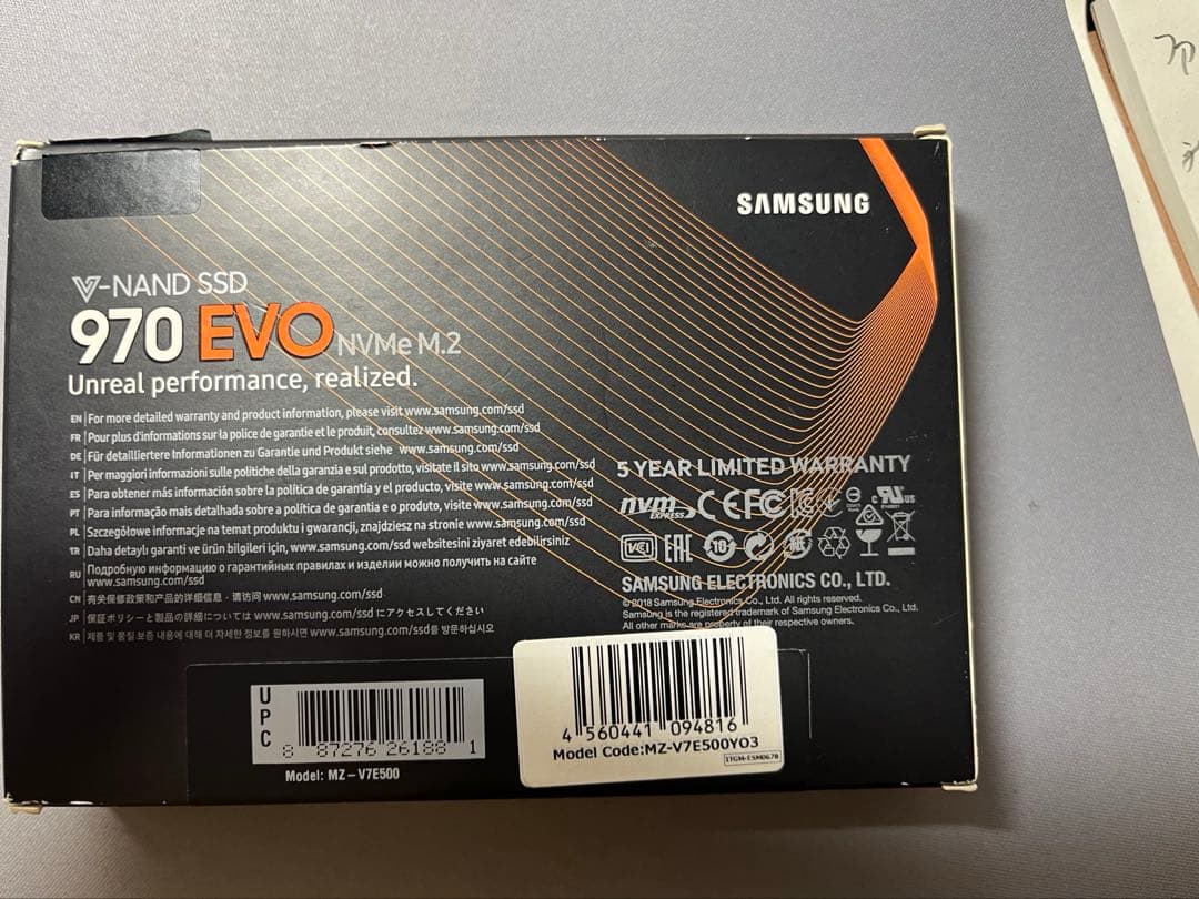 内蔵型SSD SAMSUNG SSD EVO500GB