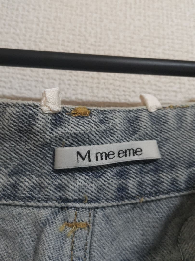 エムミーエメ　Mme eme サイドリボンストレートデニムM