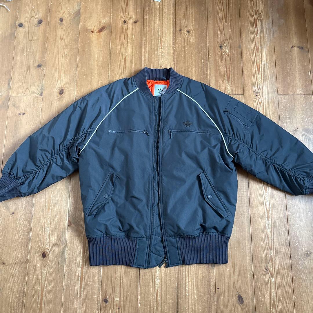 た*ろ様 adidas オリジナルス ダークグレー MA-1 ボンバージャケット