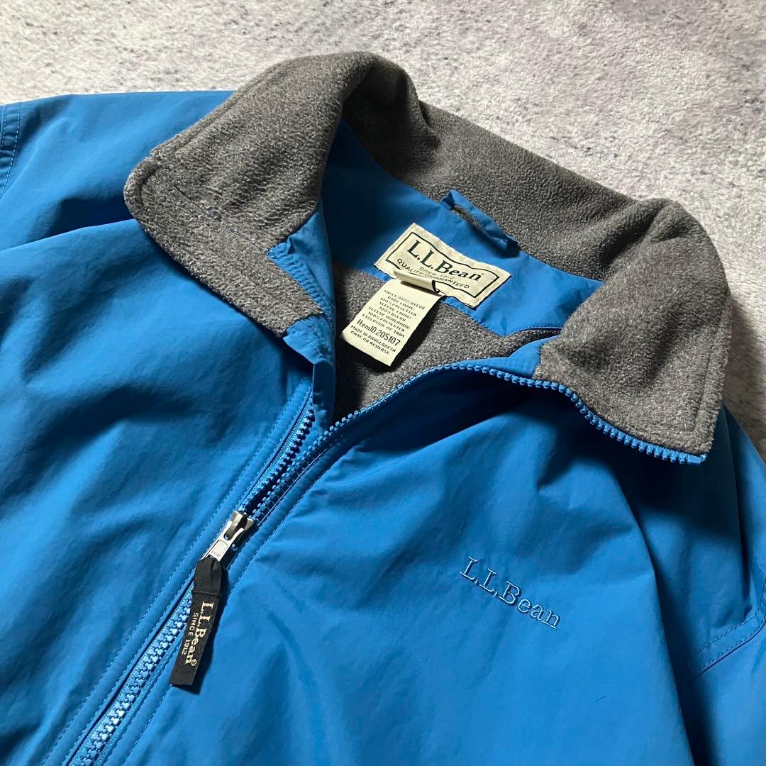 00sLLBeanウォームアップジャケットフリースライナーナイロンブルゾンブルー