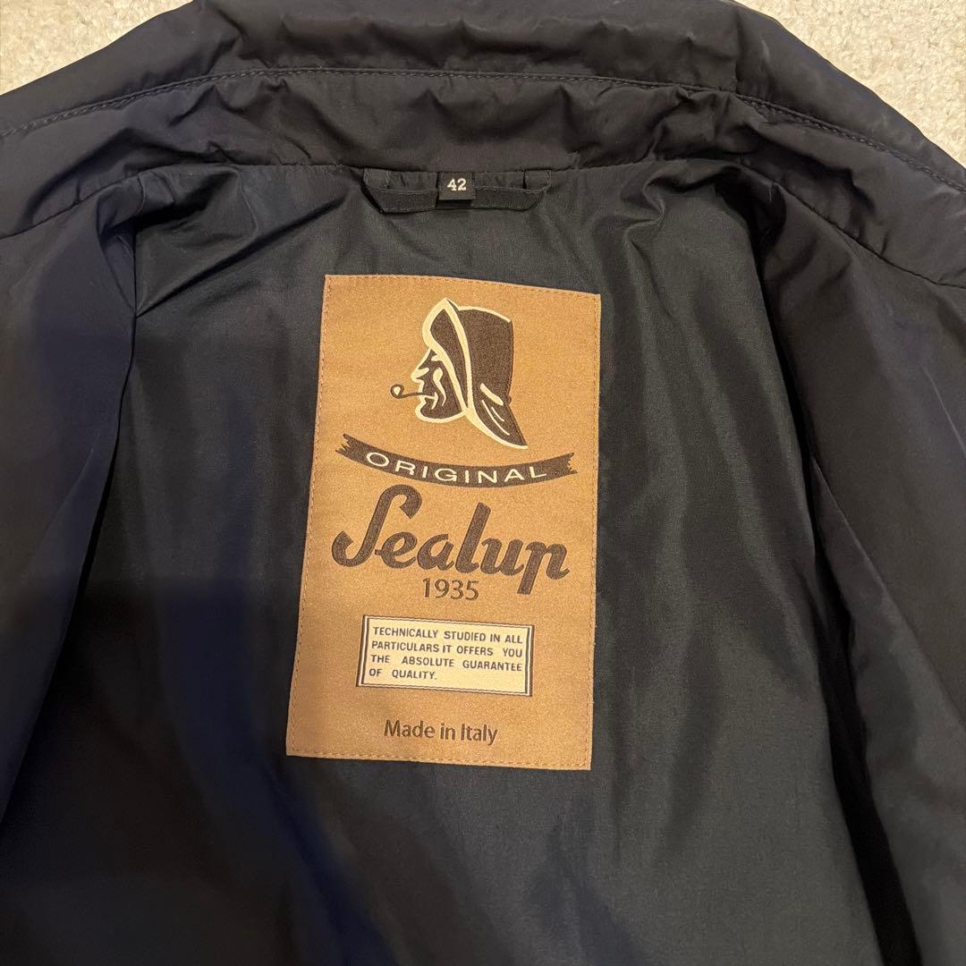 美品 Sealup シーラップ ネイビー ライトコート SM相当 イタリア製