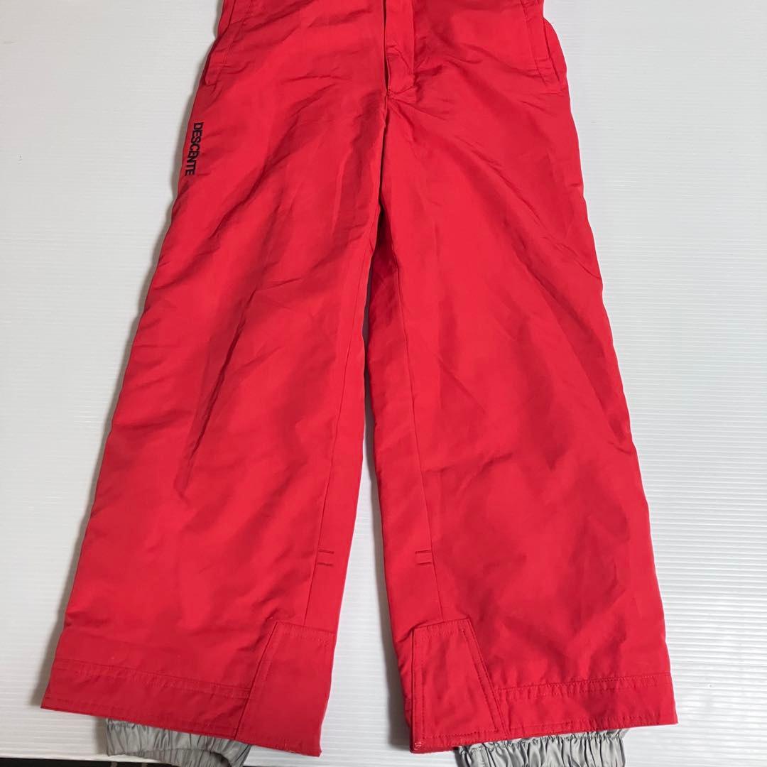 美品　DESCENTE デサント　キッズ　スキーウェア　２点セット　赤　130