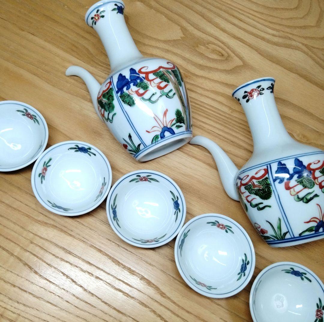 田代亮秀 伊万里焼 赤絵酒器