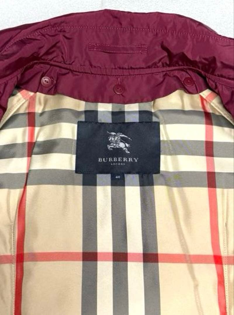 BURBERRY ピンクトレンチコートサイズ40