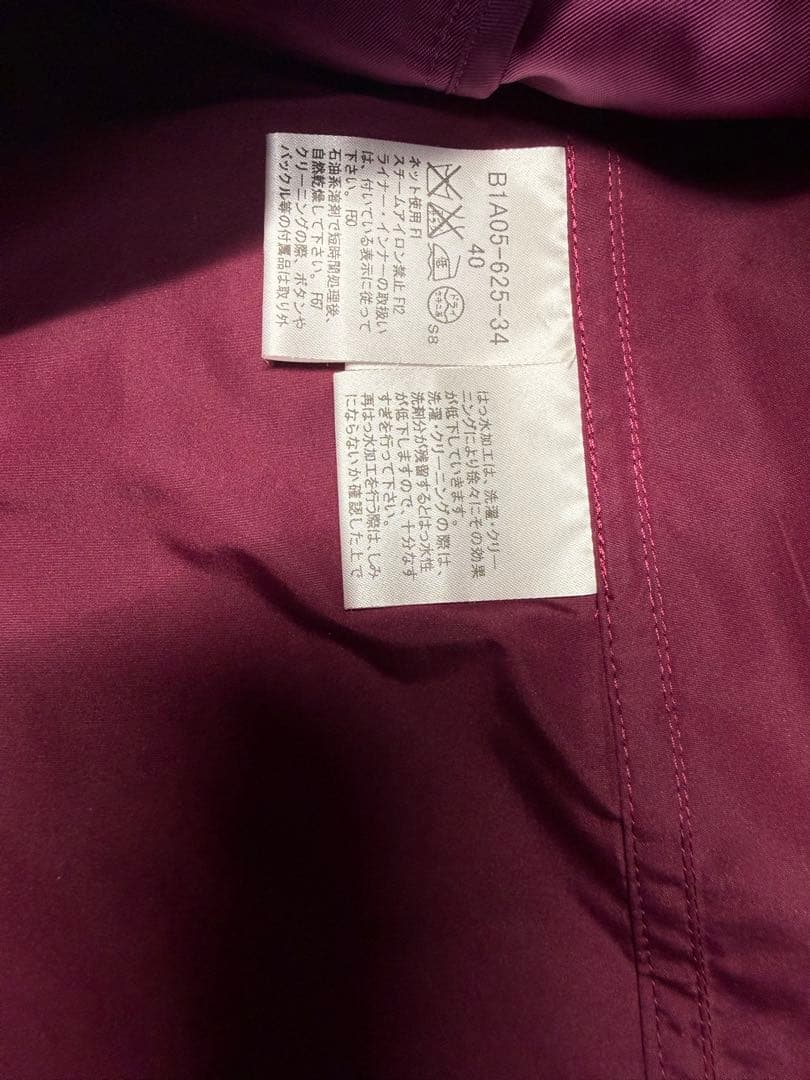 BURBERRY ピンクトレンチコートサイズ40