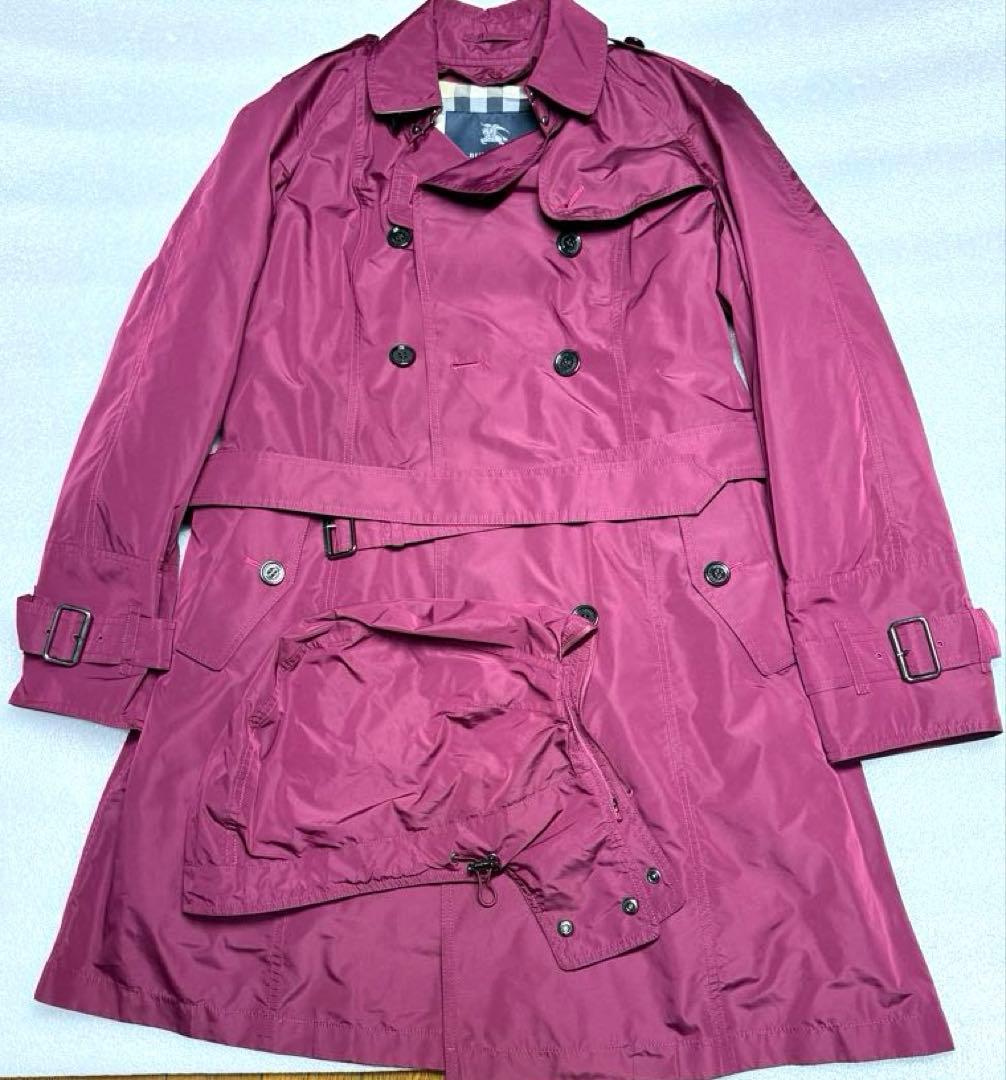 BURBERRY ピンクトレンチコートサイズ40