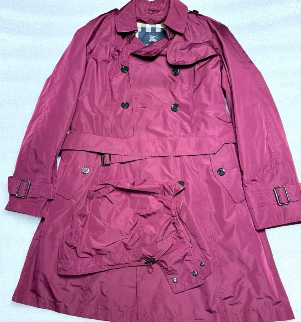 BURBERRY ピンクトレンチコートサイズ40