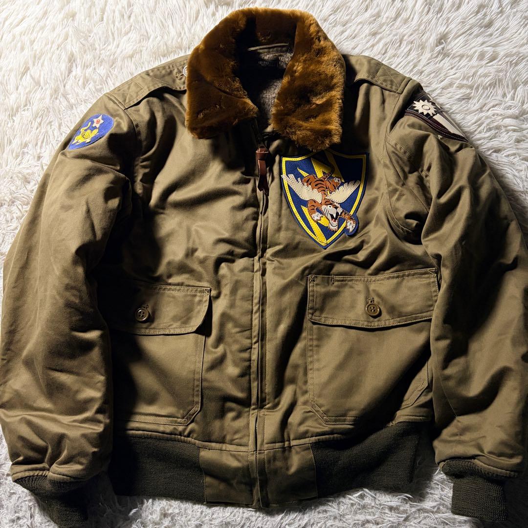 美品/希少✨バズリクソンズ　フライトジャケットB-10 フライングタイガー　38