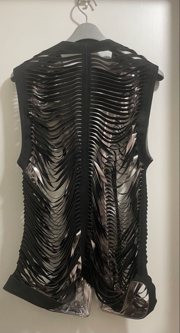 トップス MASU SHREDDER LEATHER VEST 48
