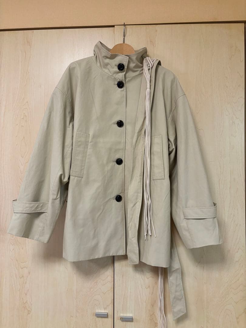 ②完売  トレンチスタイルジャケット トレンチコート ベージュ XS S