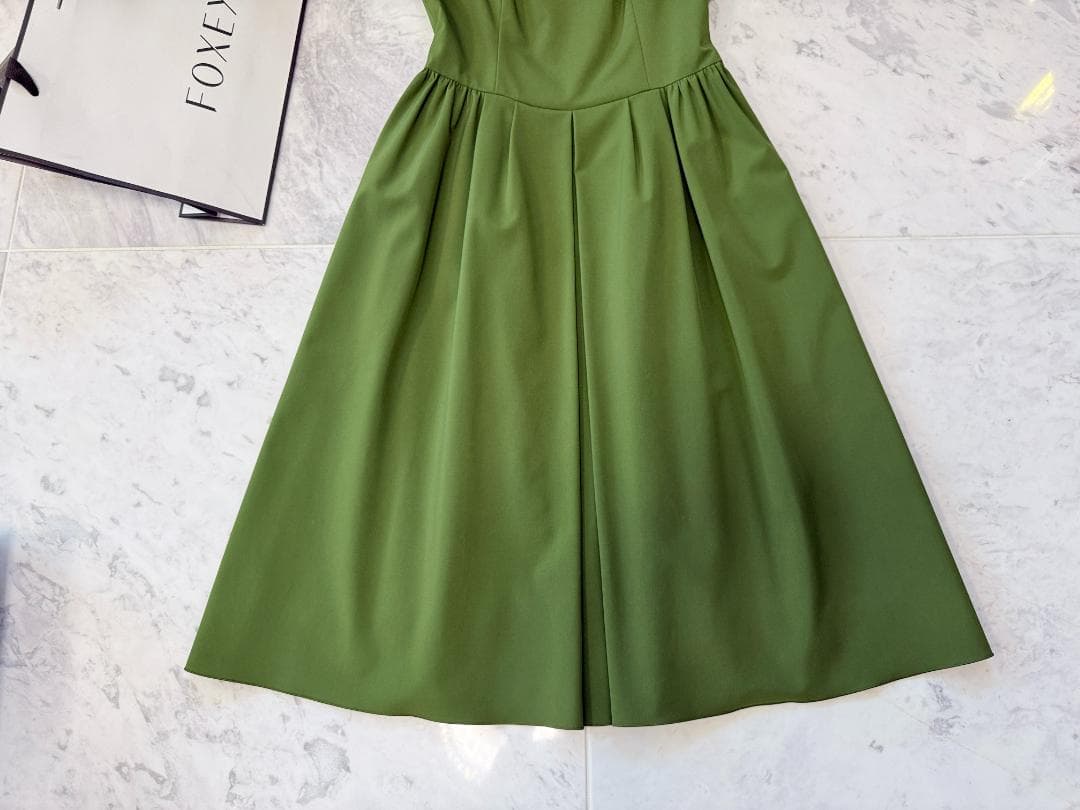 たか★FOXEY /フォクシー ドレス 38 ウォータープルーフストレッチ
