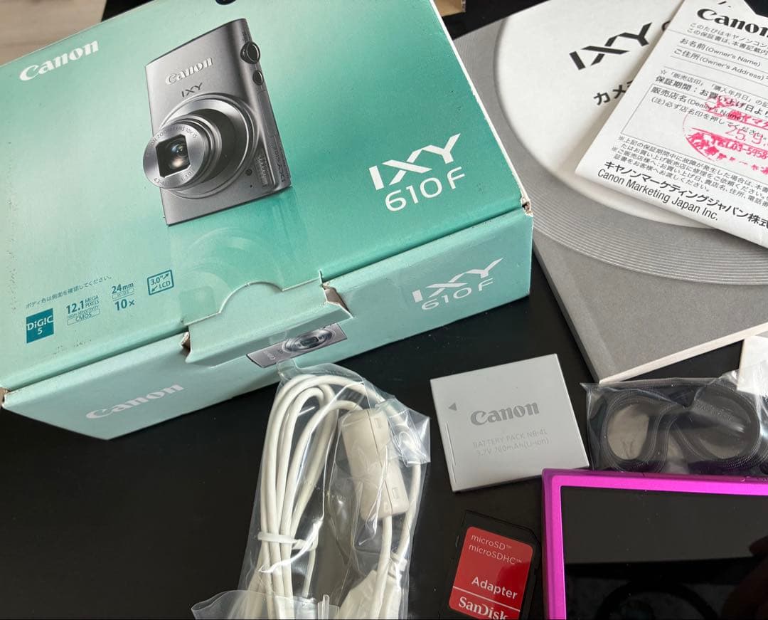 美品　キャノン　Canon IXY610F ピンク　デジカメ　カード付き