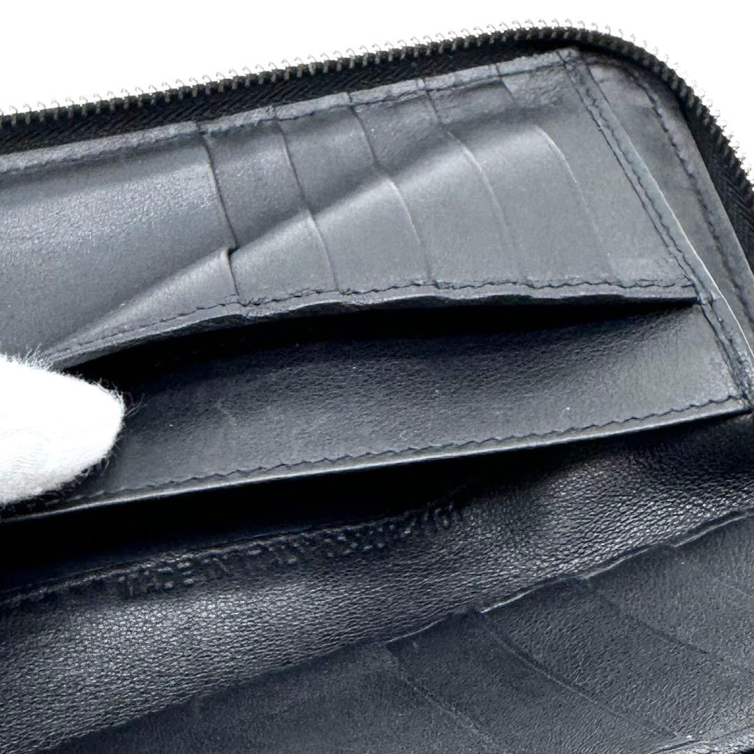 美品✨Dior レディディオール カナージュ 財布 ラウンドジップ パテント 黒