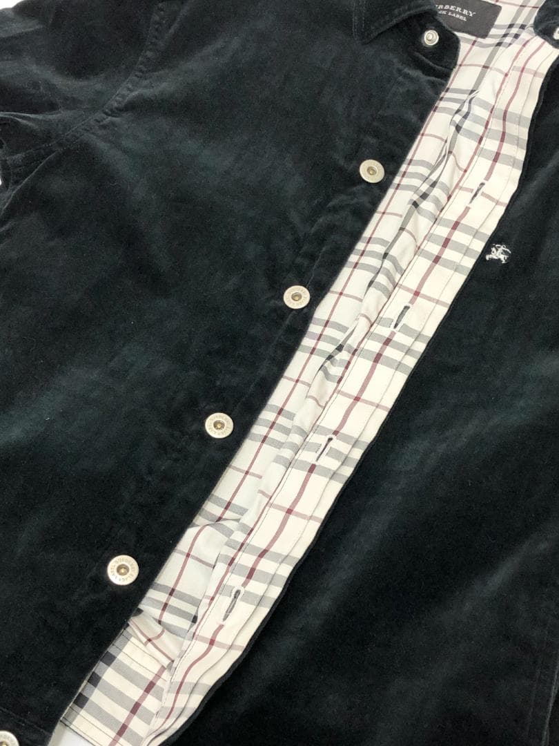 BURBERRY BLACK LABEL シャドーベロア ジャケット L