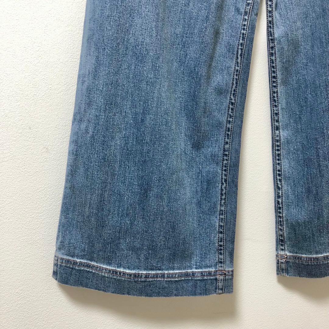 YU　 美品 Stola. ストラ セミワイドデニムパンツ ライトブルー系
