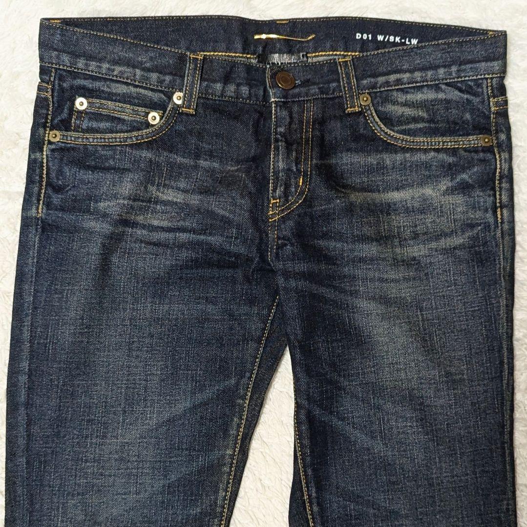 美品◎SAINTLAURENT エディ期 D01 スキニーデニム インディゴ M