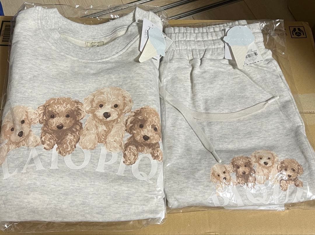 専用 ジェラートピケ トイプードル裏毛プルオーバー&ショートパンツセット