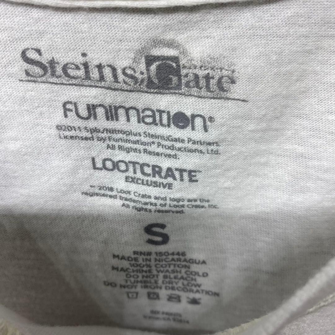 Steins;Gate アニメ Tシャツ ホワイト　映画　古着　人気　公式