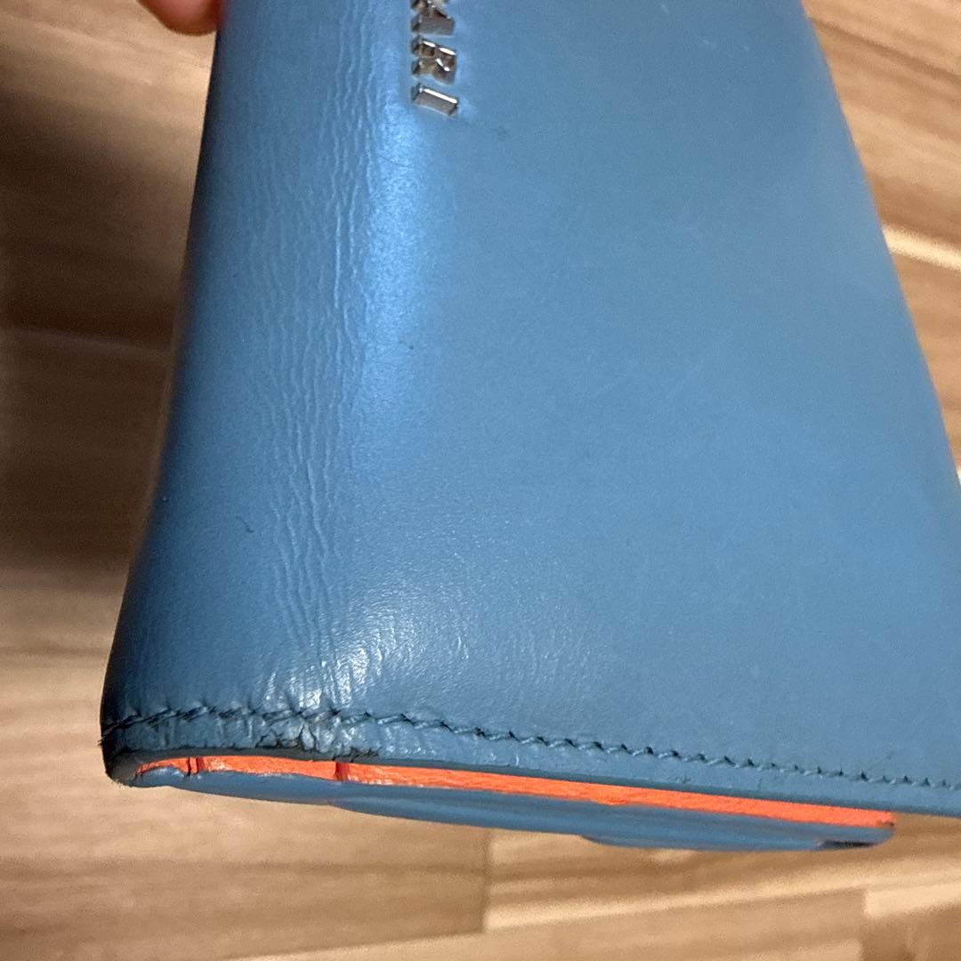 BVLGARI ブルー 折り財布 セルペンティ