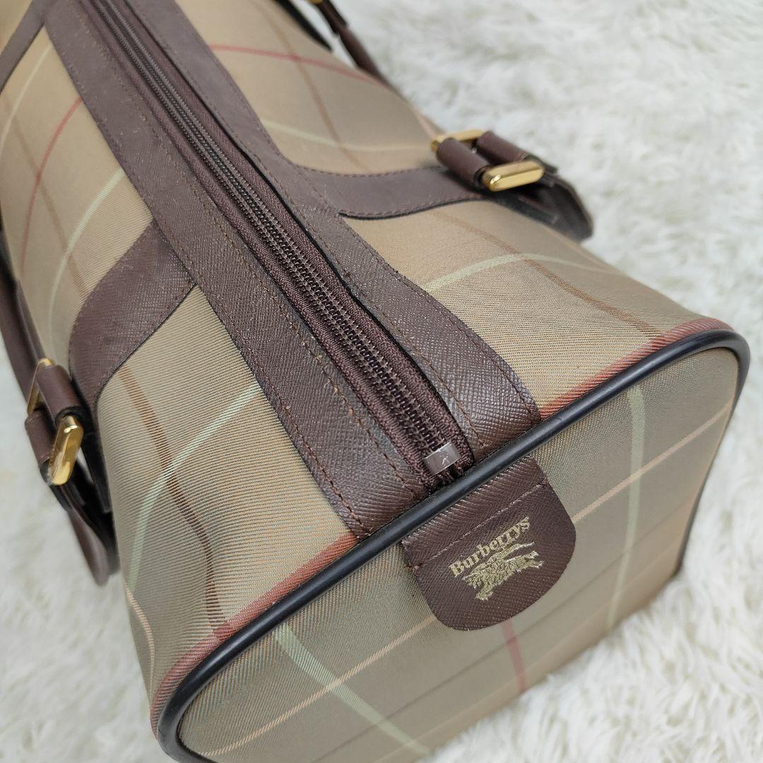 本日限定価格　BURBERRY　ボストンバッグ　キャンバス　レザー　ペンチェック