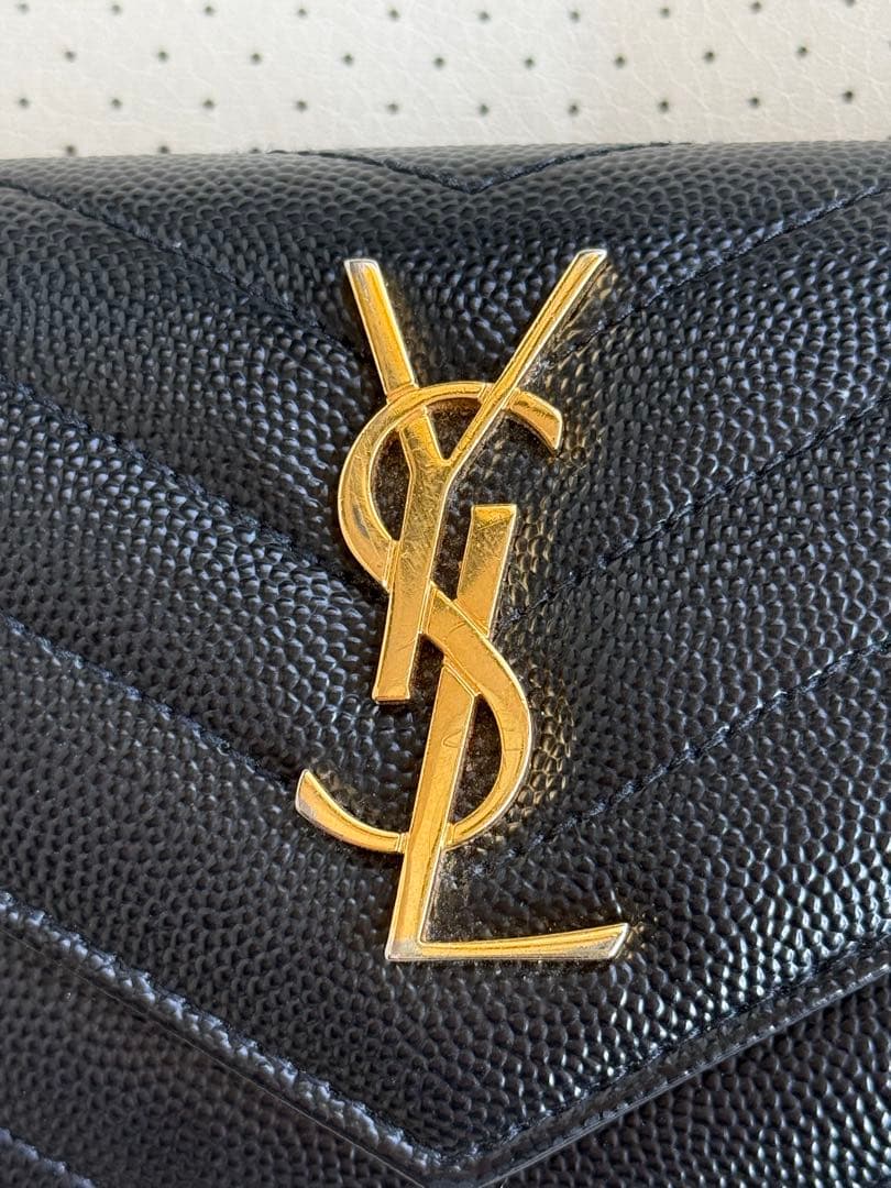 YSL 黒 三つ折り財布