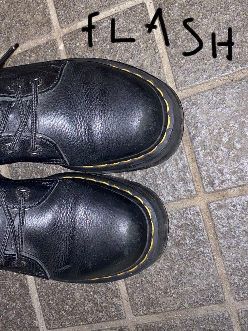 Dr. Martens ブラックハイカットブーツ厚底 24 cm 38EU