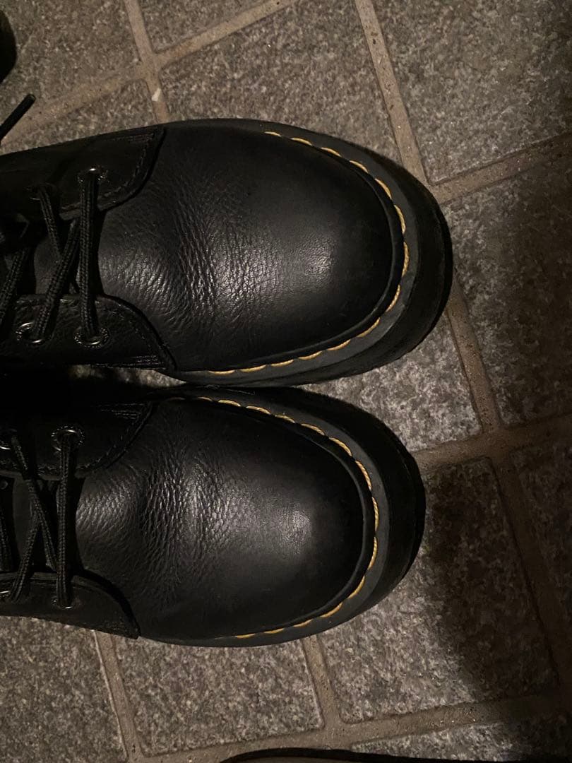 Dr. Martens ブラックハイカットブーツ厚底 24 cm 38EU