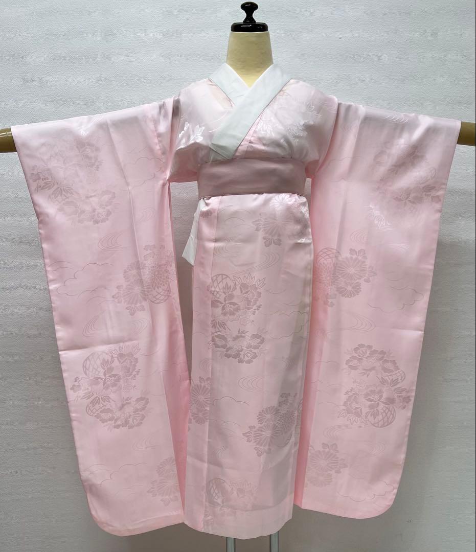 振り袖　フルセット　長襦袢　古典柄　手描き　金彩加工　刺繍入り　成人式　804