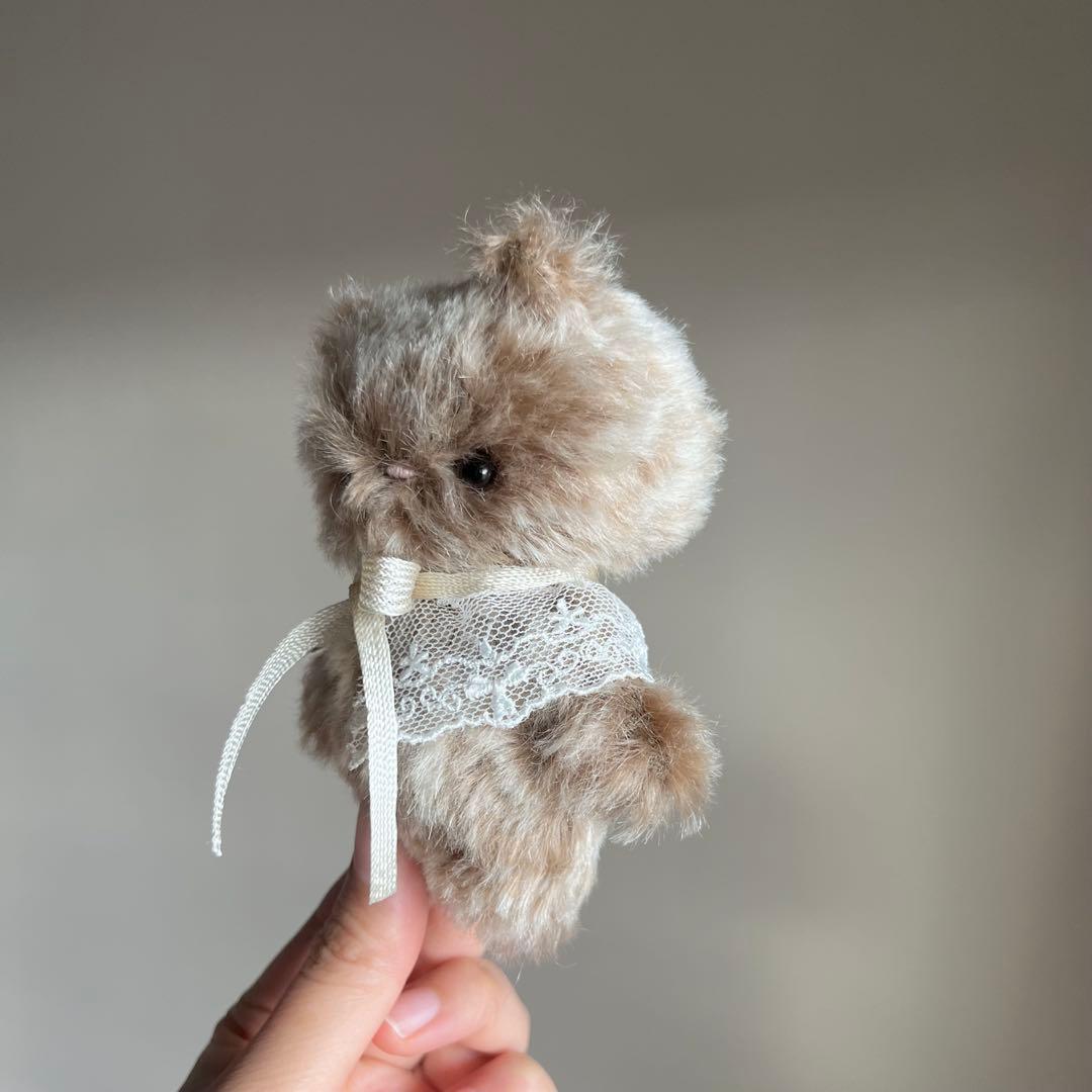 ほうじ茶ラテ　猫　ぬいぐるみ　作家　テディベア　アートドール　ハンドメイド