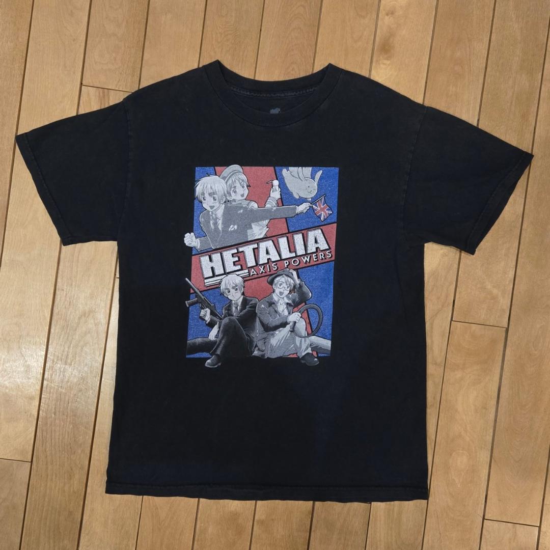 【M】00s アニメ ヘタリア HETALIA イギリス USA 海外公式Tee