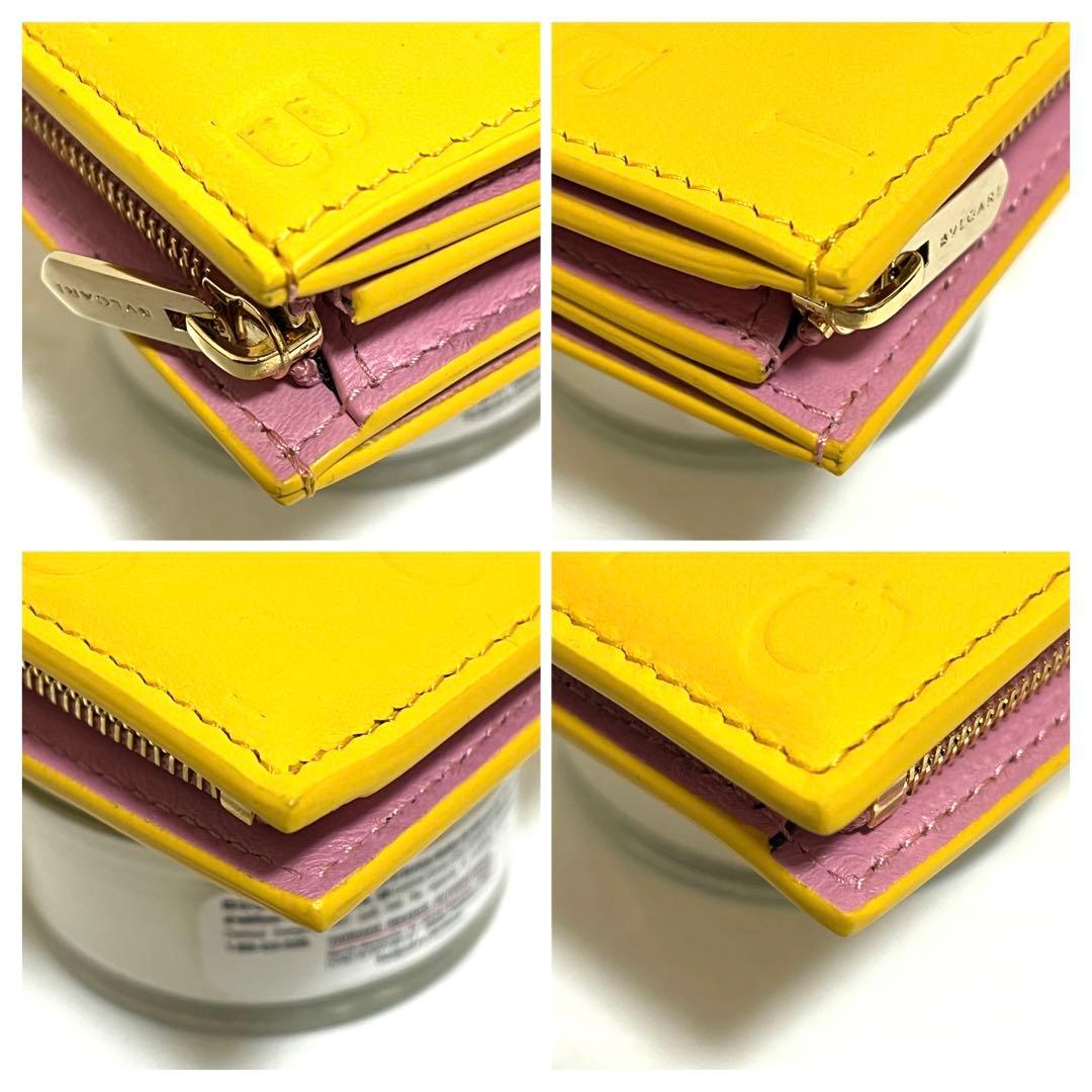 【猫の宅急便⭐︎BR企画 】BVLGARI ロゴ型押し二つ折り財布
