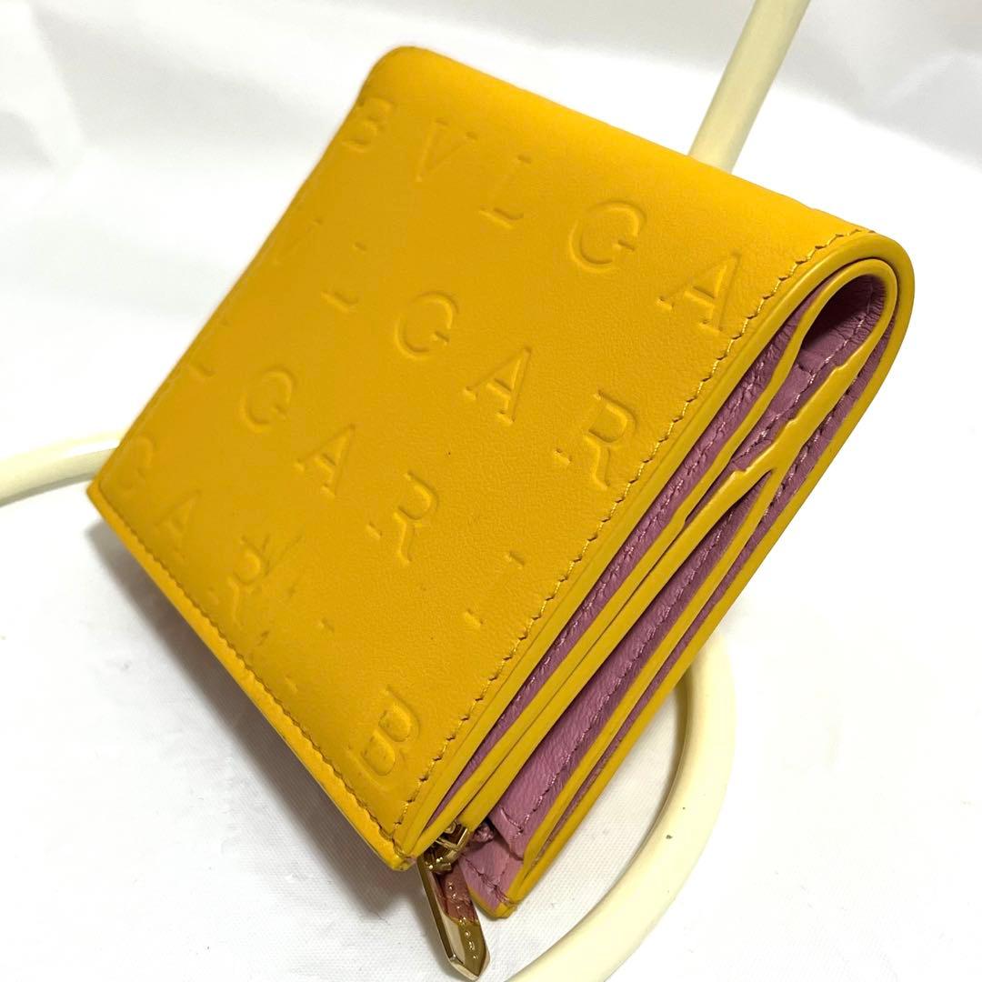 【猫の宅急便⭐︎BR企画 】BVLGARI ロゴ型押し二つ折り財布