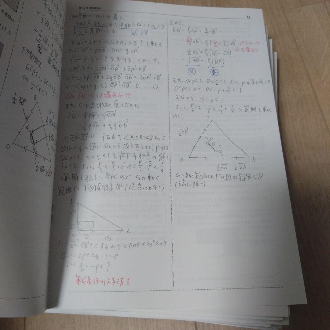 【鉄緑会】高2数学 授業プリント2024年度 数Ⅰ&Ⅱ＋数Ⅲセット 書き込みあり