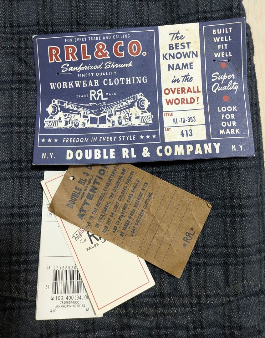 DOUBLE RL & CO. チェック柄オーバーオールRRL